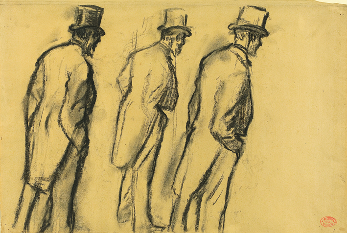  Degas - Three Studies of Ludovic Halévy Standing, c. 2